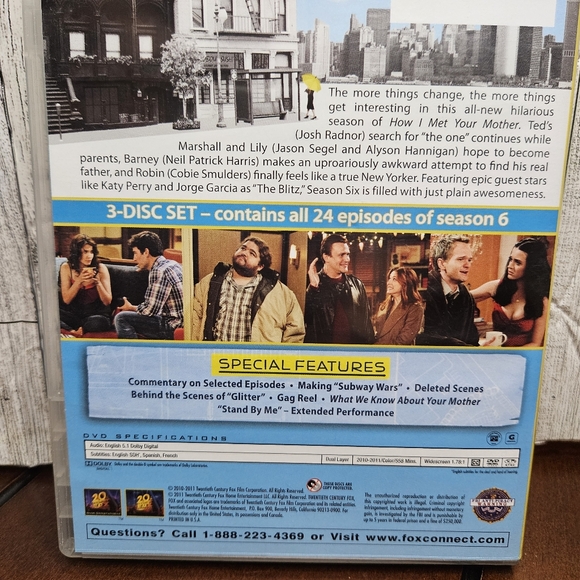 How I Met Your Mother Season 6 DVD 3-Disc Set The Complete Season 6 - Picture 7 of 7